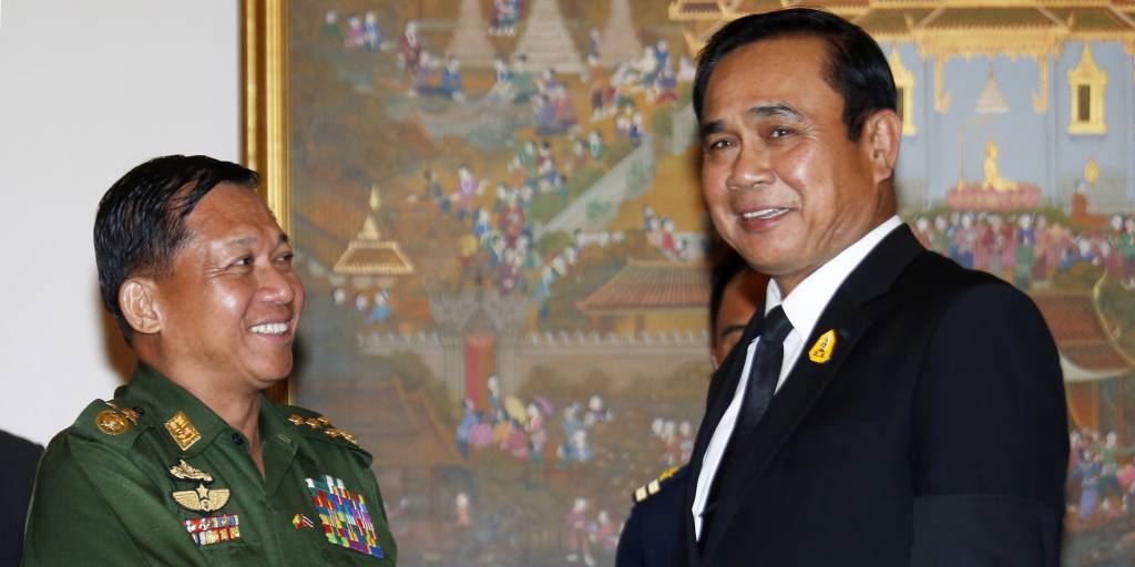 Le chef de la junte birmane demande de l'aide à son homologue thaïlandais pour la démocratie