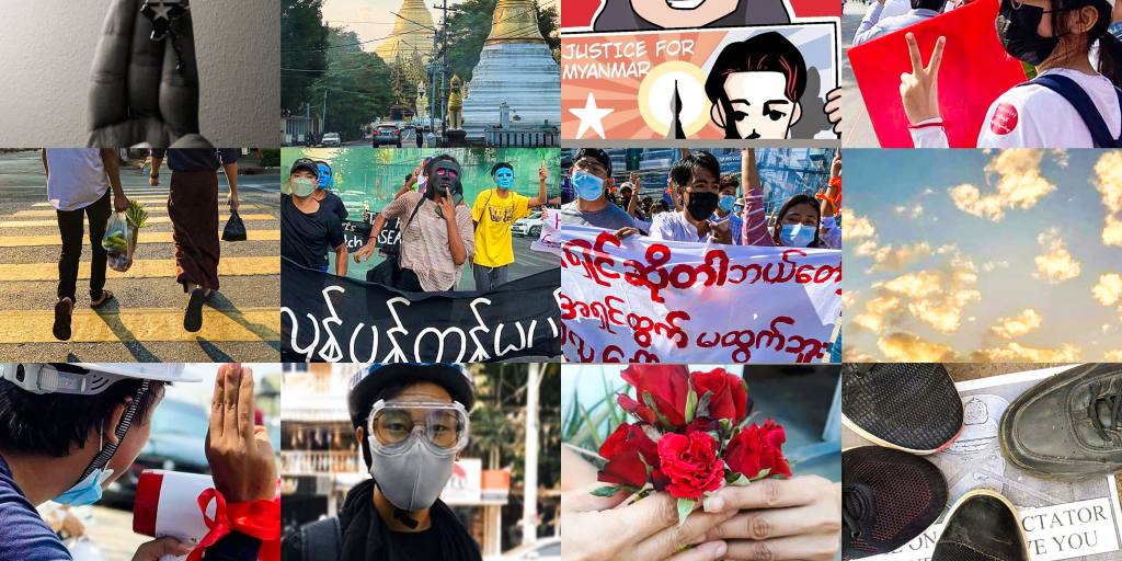 Les citoyens du Myanmar s'opposent au coup d'État militaire sur les réseaux sociaux